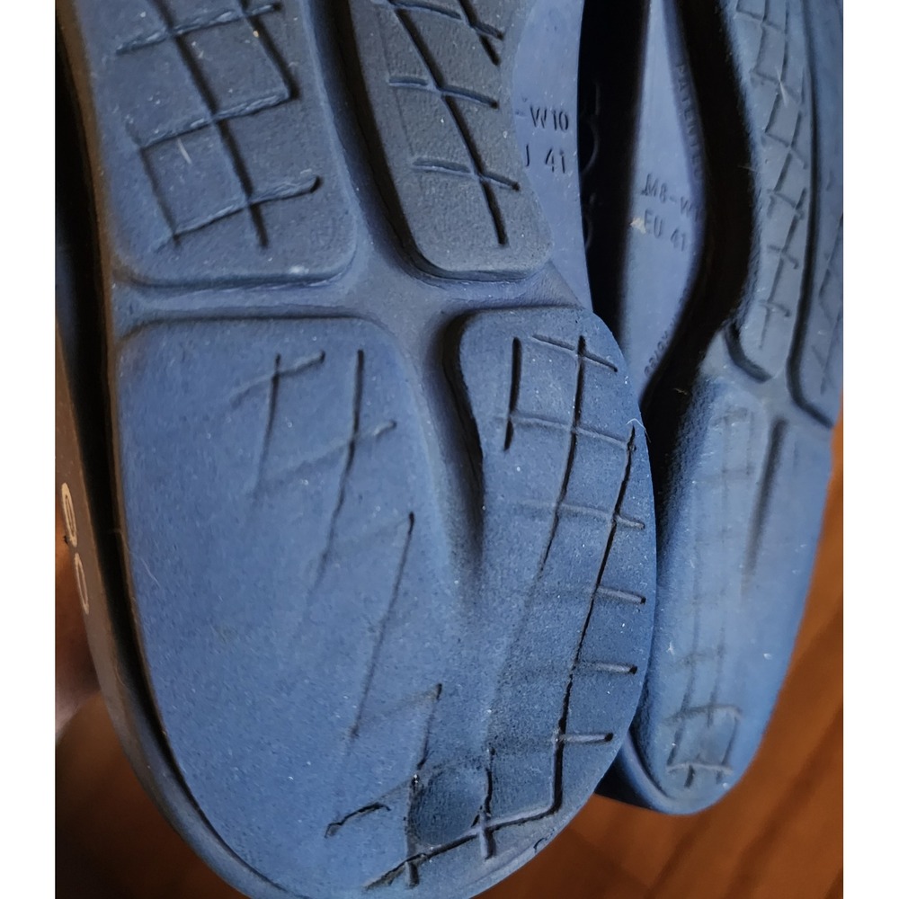 OOFOS Women's Blue Oofoam Thong Sandals Flip Flops Comfort Recovery Wms 10 Men 8 - Picture 12 of 12